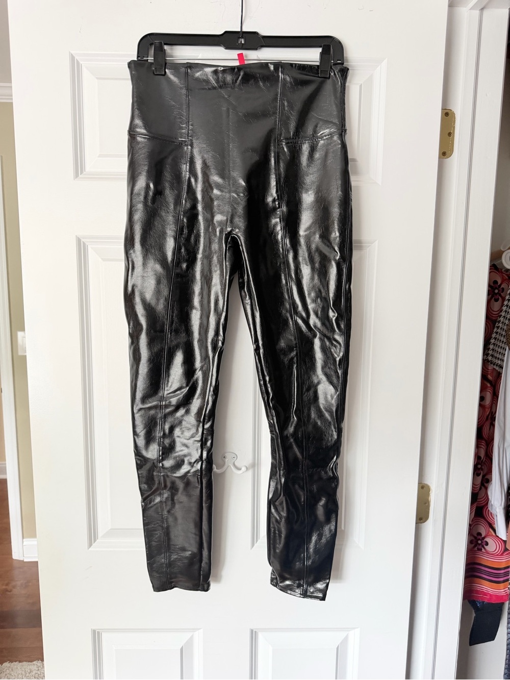 Spanx Black Faux Leather High-Waist Leggings